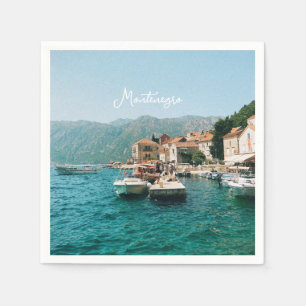 Coastal town of Perast, Montenegro Napkins