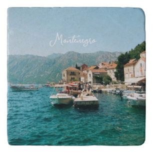 Coastal town of Perast, Montenegro Trivet