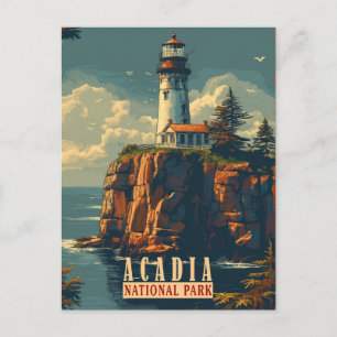 Coastal Tranquility: Acadia National Park Postcard