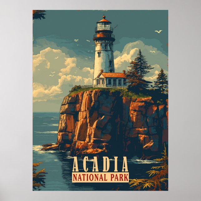 Coastal Tranquility: Acadia National Park Poster (Front)