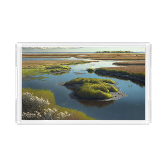 Coastal Tranquility Acrylic Tray (Front)