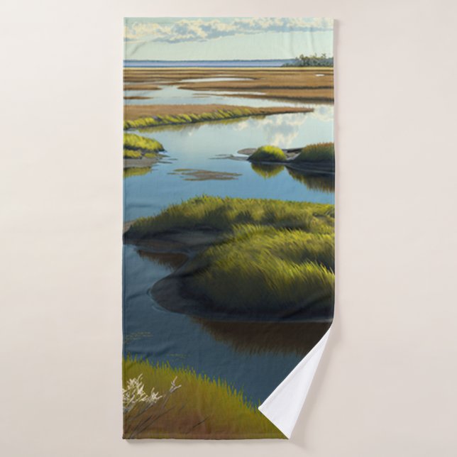 Coastal Tranquility Bath Towel (Bath Towel)