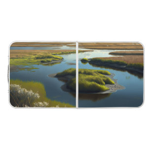 Coastal Tranquility Beer Pong Table