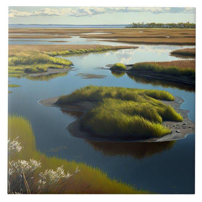 Coastal Tranquility Ceramic Tile (Front)