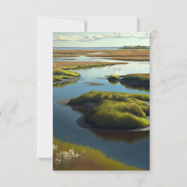 Coastal Tranquility Thank You Card (Front)