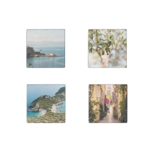Coastal Travel - Corfu, Greece Stone Magnet