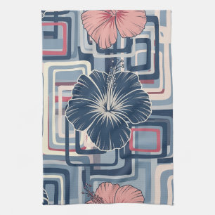 Coastal Tropical Hibiscus Pattern (10) Kitchen Towel