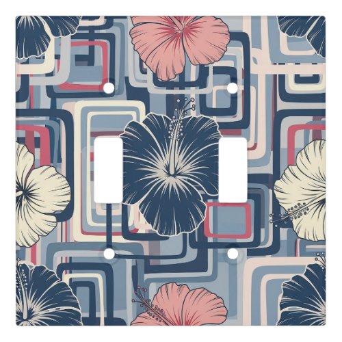 Coastal Tropical Hibiscus Pattern (10) Light Switch Cover