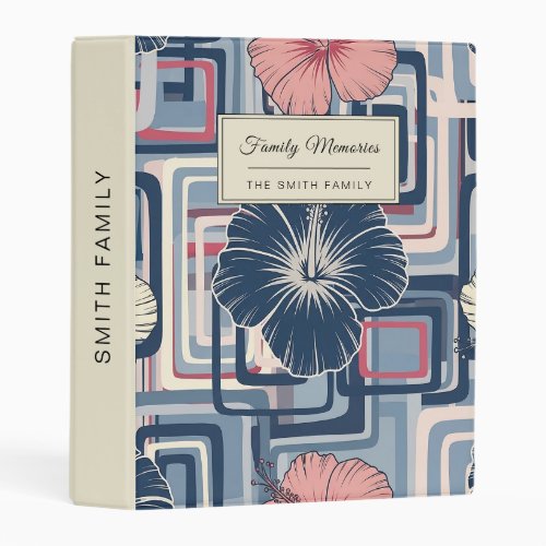 Coastal Tropical Hibiscus Pattern (10) Mini Binder