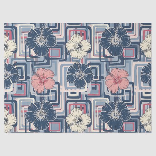 Coastal Tropical Hibiscus Pattern (10) Tissue Paper