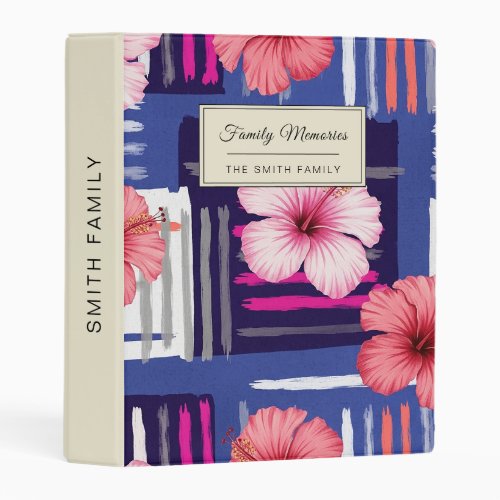 Coastal Tropical Hibiscus Pattern (12) Mini Binder