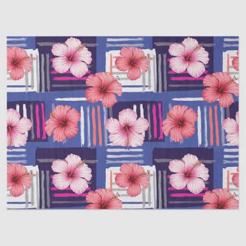 Coastal Tropical Hibiscus Pattern (12) Tissue Paper