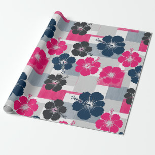 Coastal Tropical Hibiscus Pattern (13) Wrapping Paper