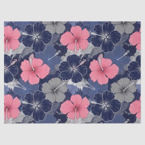 Coastal Tropical Hibiscus Pattern (2) Tissue Paper