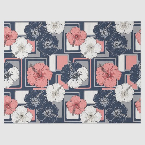 Coastal Tropical Hibiscus Pattern (4) Tissue Paper