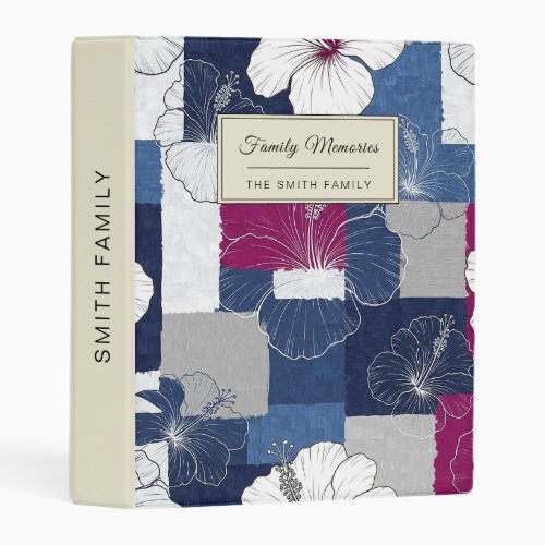 Coastal Tropical Hibiscus Pattern (5) Mini Binder