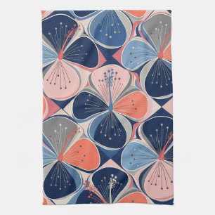 Coastal Tropical Hibiscus Pattern (7) Kitchen Towel