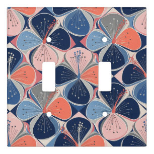 Coastal Tropical Hibiscus Pattern (7) Light Switch Cover