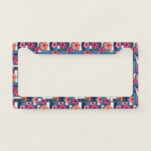 Coastal Tropical Hibiscus Pattern (9) License Plate Frame