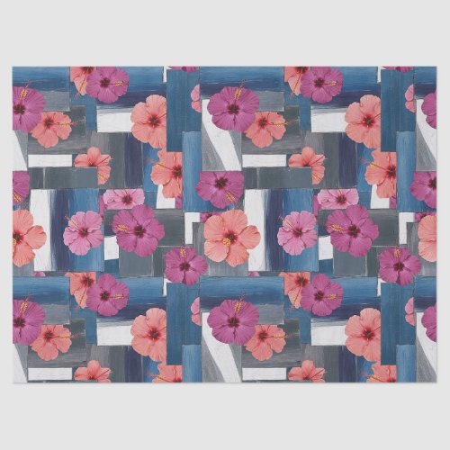 Coastal Tropical Hibiscus Pattern (9) Tissue Paper