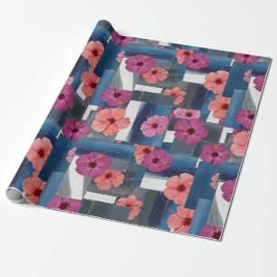 Coastal Tropical Hibiscus Pattern (9) Wrapping Paper