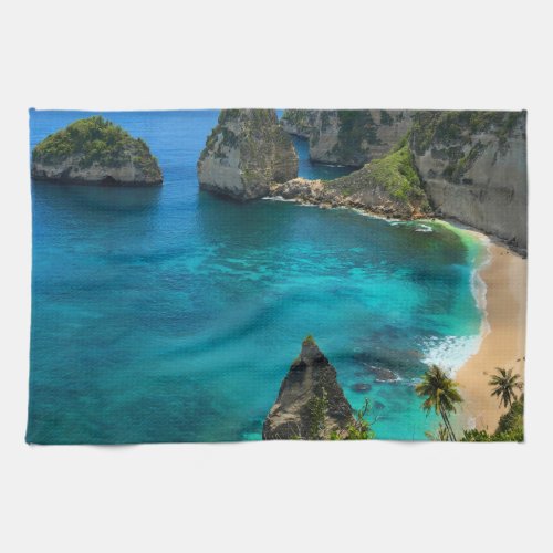 Coastal Tropical Island Paradise Beach Kitchen Towel