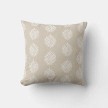 Coastal Tropical Palm Leaf Pattern Beige