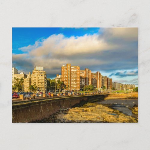 Coastal Urban Scene Montevideo Uruguay Postcard