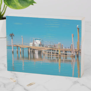 Coastal Velddrif South Africa Landscape Boat Birds Wooden Box Sign