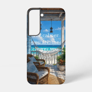 Coastal Veranda with Hammock and Turquoise Sea Samsung Galaxy S22 Case