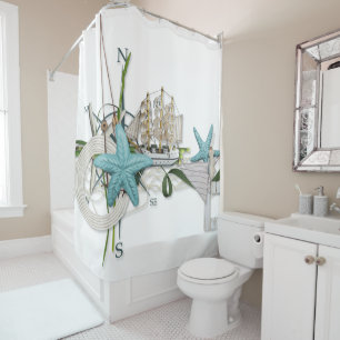 Coastal Vibes Shower Curtain