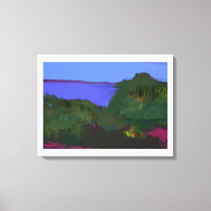 Coastal view painting canvas print