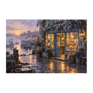 Coastal Village Bakery at Sunrise Acrylic Print