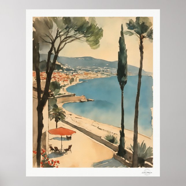Coastal Village Bay View Poster (Front)