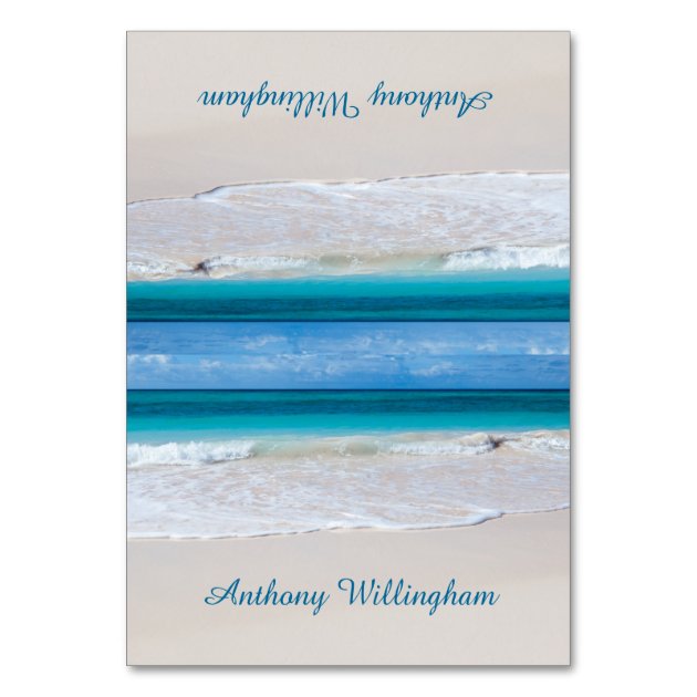 Coastal Vows Tented Beach Wedding Place Cards