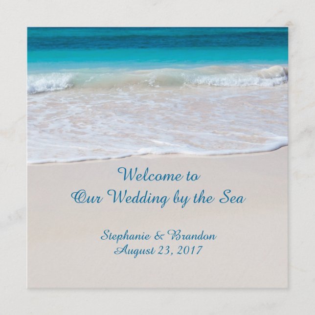 Coastal Vows Wedding by the Sea Program (Front)