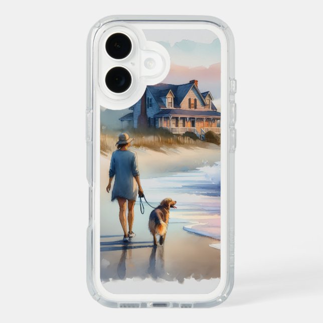 Coastal Walk to Lighthouse at Sunset Speck iPhone Case (Front)