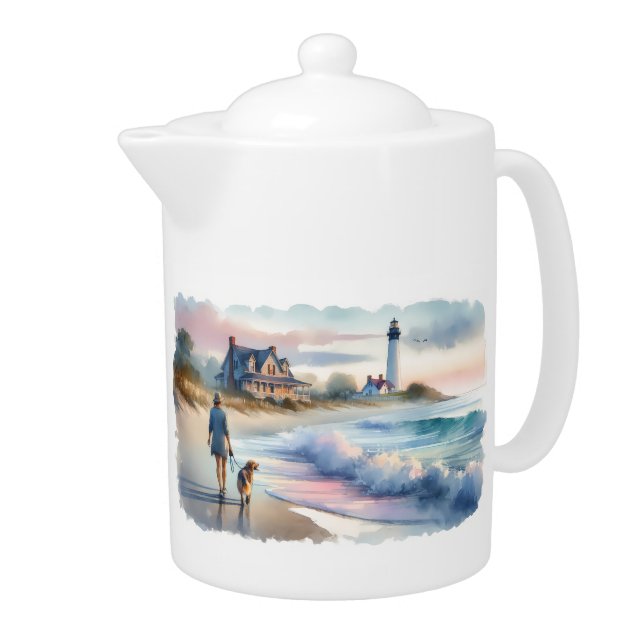 Coastal Walk to Lighthouse at Sunset Teapot (Right)