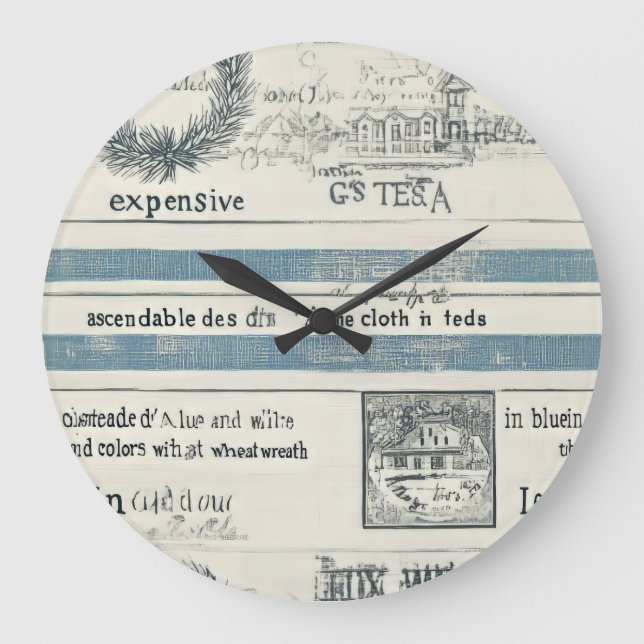 Coastal Wall Clock with Nautical Details (Front)