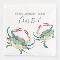 Coastal Watercolor Blue Crab Personalized