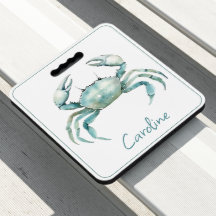 Coastal Watercolor Crab Personalized