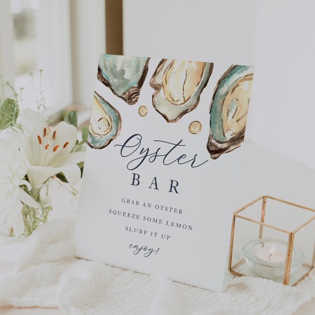 Coastal Watercolor Oyster Bar Sign (Creator Uploaded)