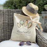 Coastal Watercolor Oyster Wedding Welcome Tote Bag<br><div class="desc">These coastal wedding favor tags feature a grouping of soft cream and aqua watercolor oyster shell illustrations,  with your names,  wedding date,  and location in classic navy blue lettering. Perfect for beach themed,  summer,  or nautical weddings,  personalize these totes and fill them with goodies as a welcome gift.</div>