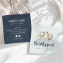 Coastal Watercolor Pearl & Oyster Square Square Business Card