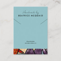 Coastal Watercolor Whale | Necklace Display Card