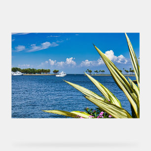 Coastal Waterfront Wall Art Tropical Ocean View Acrylic Sign