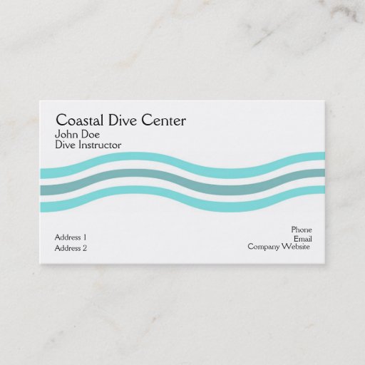 Customizable Coastal Waves Business Cards