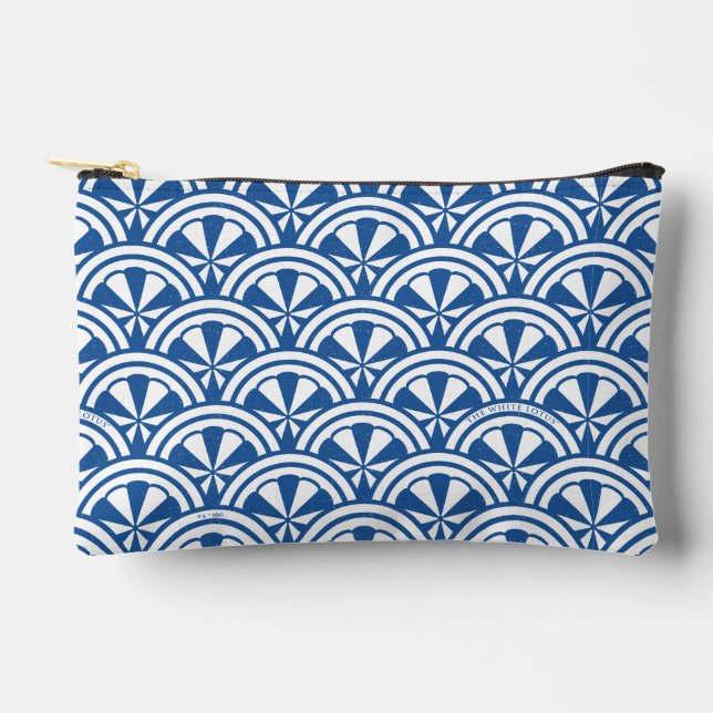 Coastal Waves Pattern - The White Lotus Accessory Pouch (Front)