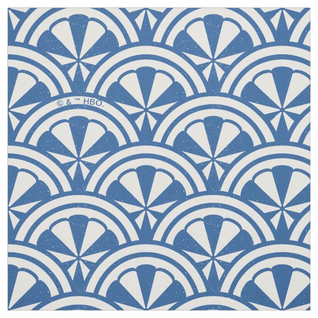 Coastal Waves Pattern - The White Lotus Fabric (Swatch)