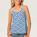 Coastal Waves Pattern - The White Lotus Tank Top